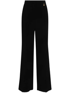 ELISABETTA FRANCHI PANTALONE DRITTO LEGGERO CON CHARMS NERO