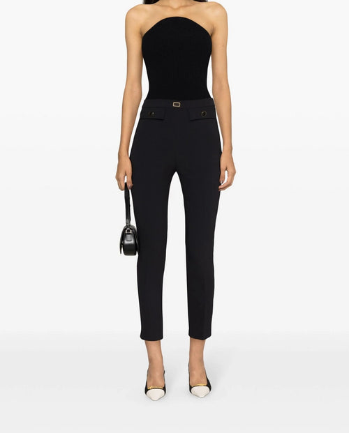 ELISABETTA FRANCHI PANTALONE DRITTO CON PATTE NERO