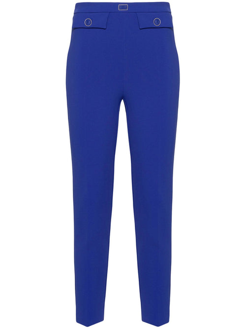 ELISABETTA FRANCHI PANTALONE DRITTO CON PATTE BLUE INDACO