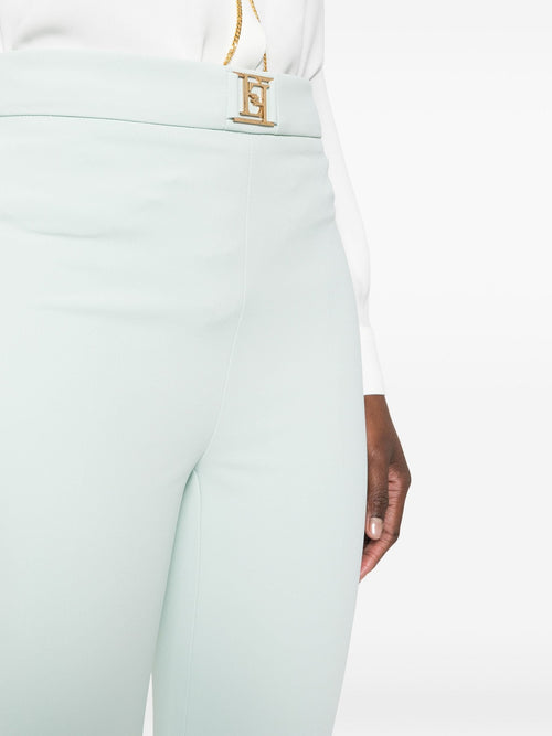 ELISABETTA FRANCHI PANTALONE DRITTO CON LOGO ACQUA