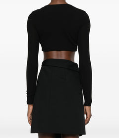 ELISABETTA FRANCHI MAGLIA CROPPED NERO