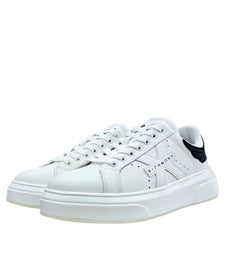 JOHN RICHMOND SNEAKERS CON SCRITTA E MICROBORCHIE BIANCO