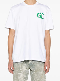 JUST CAVALLI T-SHIRT BIANCO CON STAMPA LETTERING