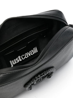 JUST CAVALLI POCHETTE CON LOGO NERO