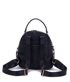 LA CARRIE BAG ZAINO CON BORCHIE E STRASS NERO