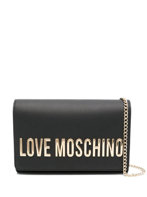 BORSA NERO CON LOGO A TRACOLLA LOVE MOSCHINO