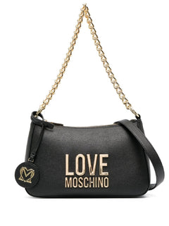 BORSA NERO A MANO CON LOGO E CHARME LOVE MOSCHINO