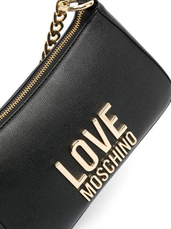 BORSA NERO A MANO CON LOGO E CHARME LOVE MOSCHINO