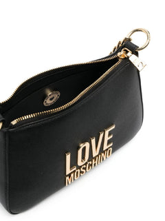 BORSA NERO A MANO CON LOGO E CHARME LOVE MOSCHINO