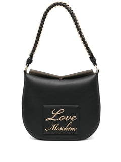 BORSA NERO A SPALLA MORBIDA LOVE MOSCHINO