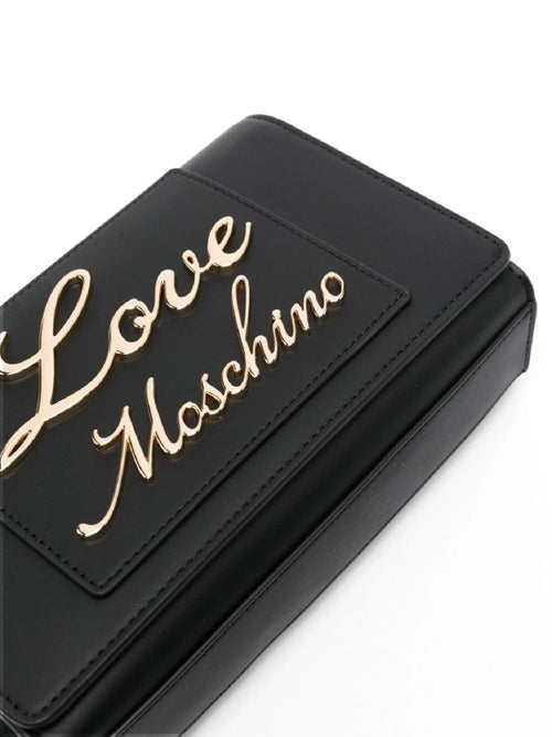 BORSA NERO A TRACOLLA CON LOGO LOVE MOSCHINO