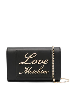 BORSA NERO A TRACOLLA CON LOGO LOVE MOSCHINO