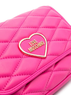 BORSA FUXIA A TRACOLLA TRAPUNTATA LOVE MOSCHINO