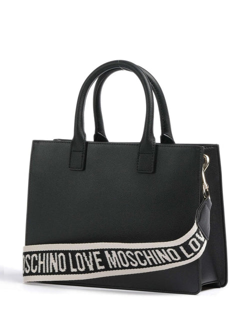 BORSA A MANO CON TRACOLLA LOGATA LOVE MOSCHINO