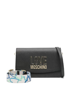 BORSA NERO CON FOULARDE TRACOLLA LOVE MOSCHINO