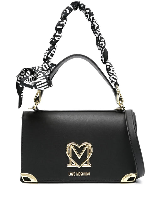 LOVE MOSCHINO BOPRSA A MANO CON FOULARD NERO