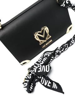 LOVE MOSCHINO BOPRSA A MANO CON FOULARD NERO