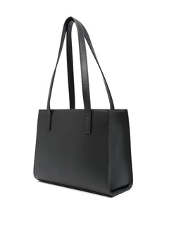 LOVE MOSCHINO BORSA A MANO CON PLACCA LOGATA NERO