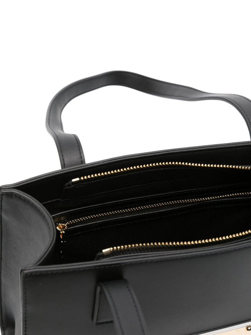 LOVE MOSCHINO BORSA A MANO CON PLACCA LOGATA NERO