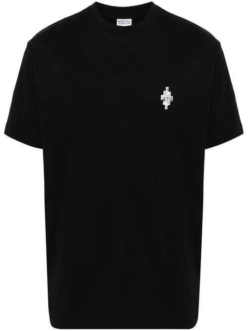 MACELO BURLON COUTY OF MILAN T-SHIRT NERO CON STAMPA SUL RETRO NERO