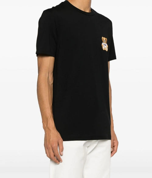 MOSCHINO COUTURE T-SHIRT NERO CON TEDDY BEAR