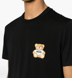 MOSCHINO COUTURE T-SHIRT NERO CON TEDDY BEAR