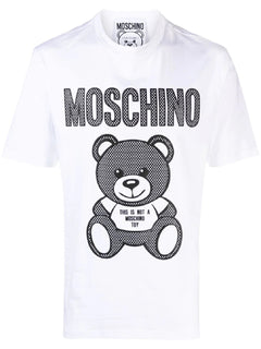 MOSCHINO COUTURE T-SHIRT BIANCO CON STAMPA TEDDY