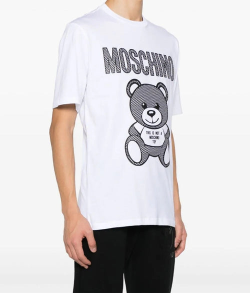 MOSCHINO COUTURE T-SHIRT BIANCO CON STAMPA TEDDY