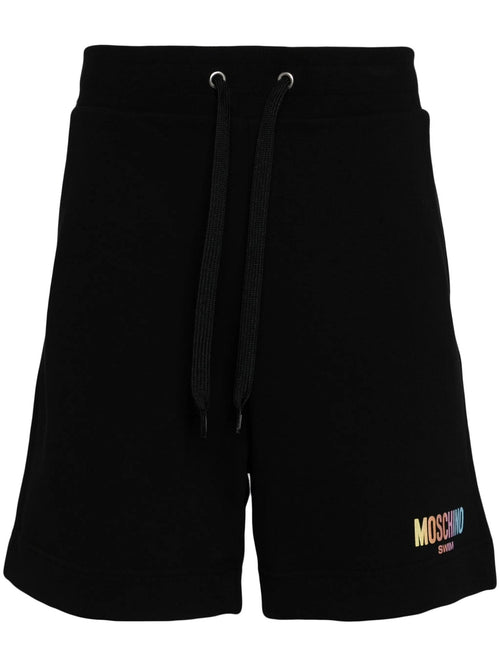 MOSCHINO SWIM UNDERWEAR  BERMUDA NERO CON LOGO