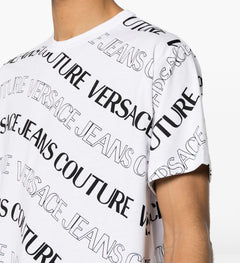 VERSACE JEANS COUTURE T-SHIRT BIANCO  CON LOGO