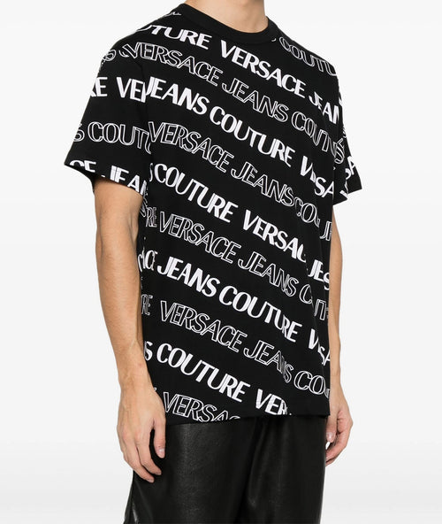 VERSACE JEANS COUTURE T-SHIRT NERO CON LOGO