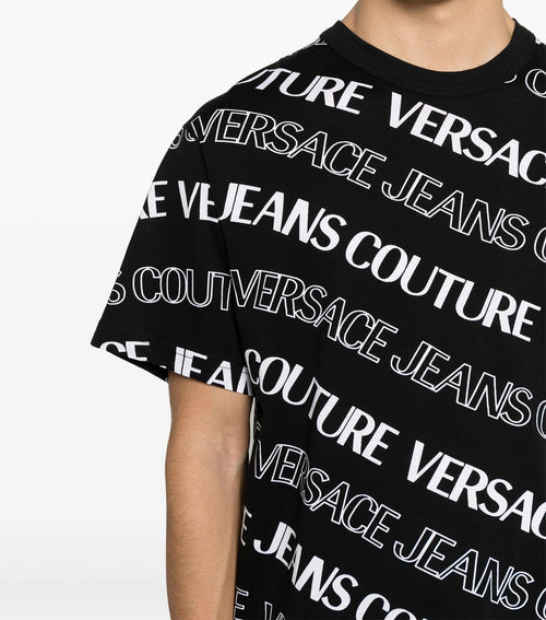 VERSACE JEANS COUTURE T-SHIRT NERO CON LOGO