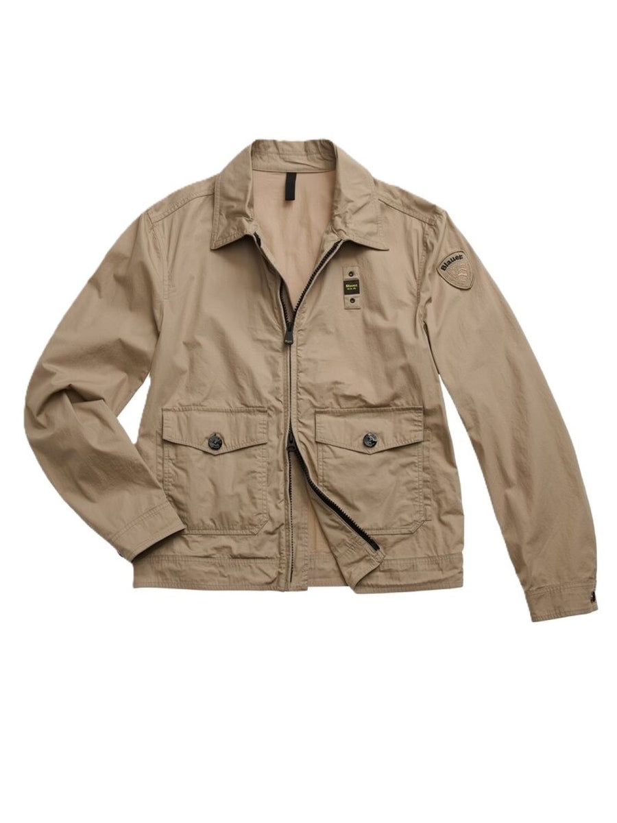 Blauer Giacca a Vento con tasche - beige-