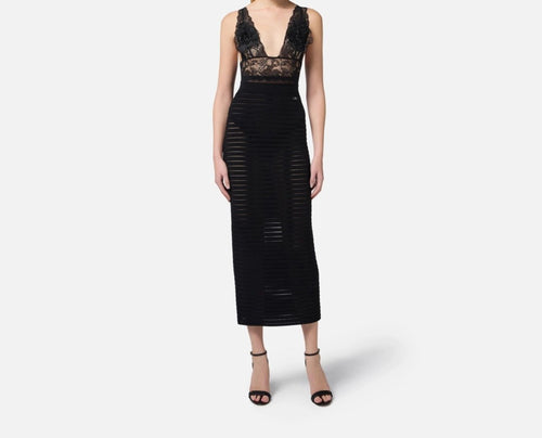 ELISABETTA FRANCHI BODY IN PIZZO E TULLE