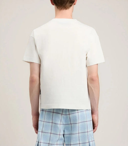 Palm Angels t-shirt Jersey- Logo al collo - Bianco PE26