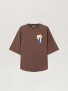 PALM ANGELS Uomo T-shirt Brown white-PE26