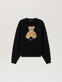 Felpa Palm Angels - Logo Teddy - Nero/Beige PE26