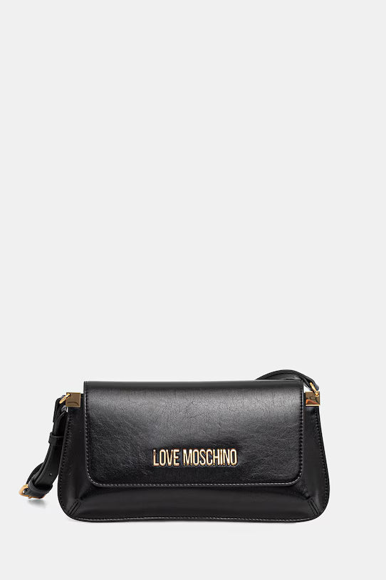 Love Moschino Borsa Nera a Mano Con Logo Donna PE26