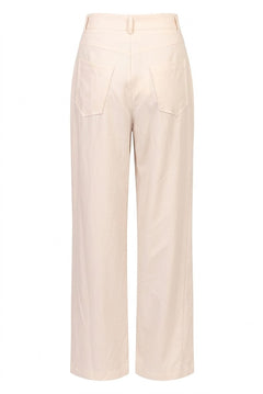 VICOLO pantalone vaniglia vita alta-PE26