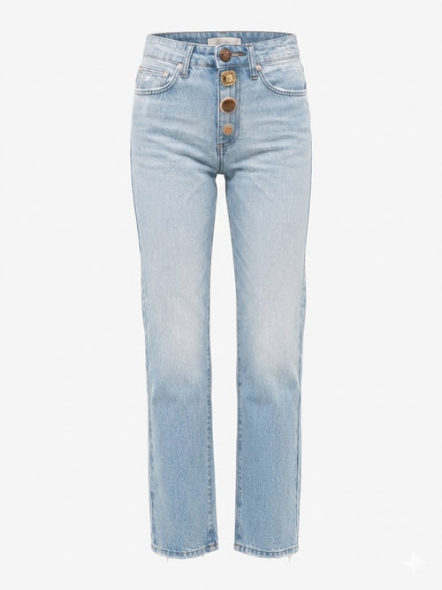 VICOLO Donna Jeans chiaro con bottoni-PE26