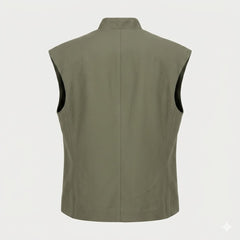 TENSIONE IN gilet army con bottone 26D4805ARMY-PE26