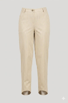 TENSIONE IN Pantalone Donna Mastice Gessato -PE26