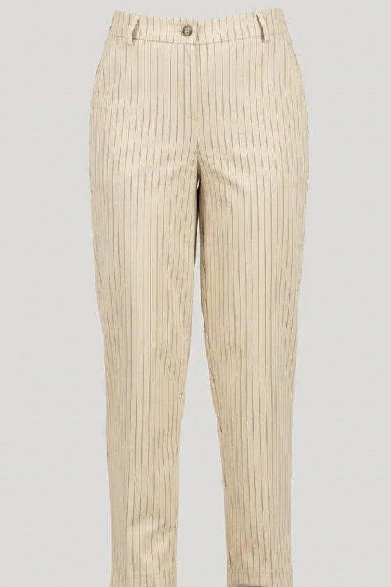 TENSIONE IN Pantalone Donna Mastice Gessato -PE26