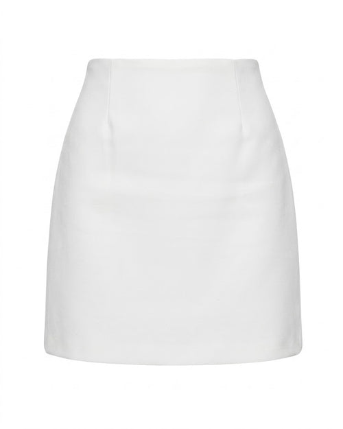 VICOLO gonna bianca con zip dietro TAB1444BIA-PE26