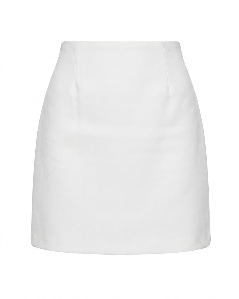 VICOLO gonna bianca con zip dietro TAB1444BIA-PE26