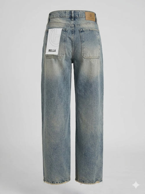 HAVE ONE Donna Jeans A Palazzo Denim-PE26