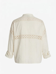 MOtel Camicia traforata estiva panna Donna – PE26