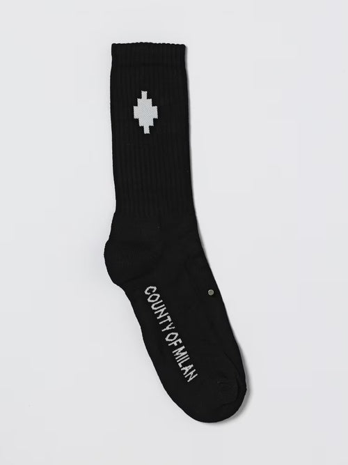 COUNTY OF MILAN Uomo Calze Black/white