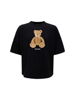 Palm Angels t-shirt Jersey- logo Teddy - Nero/Beige PE26