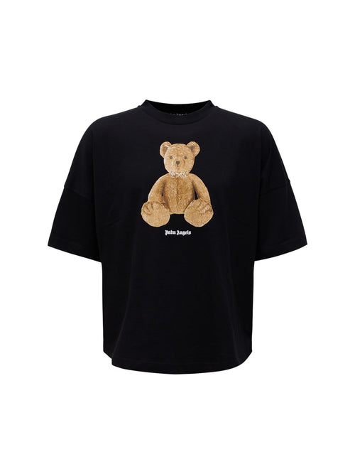 Palm Angels t-shirt Jersey- logo Teddy - Nero/Beige PE26